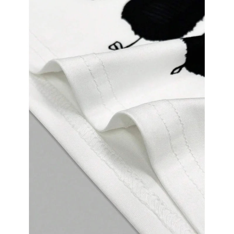 Male Clothes Man Funny T Shirt Crop Top Y2k Korean Tops Summer T-shirt Men Overfit Short Sleeve Luxury Brand T-shirt Street Wear