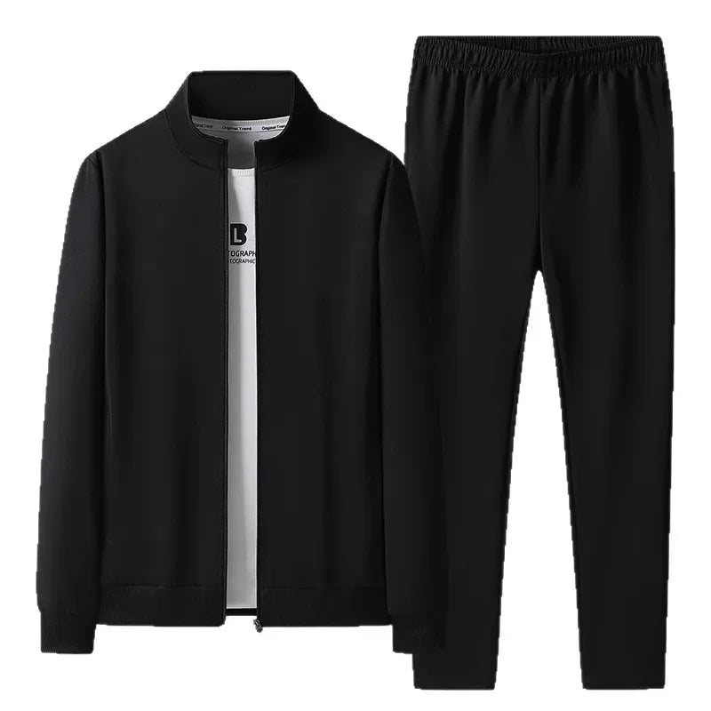 Casual Sportswear Set for Middle-Aged And Elderly Men Spring Autumn New Style Two-Piece Suit Dad Clothes Comfortable Fitness Out
