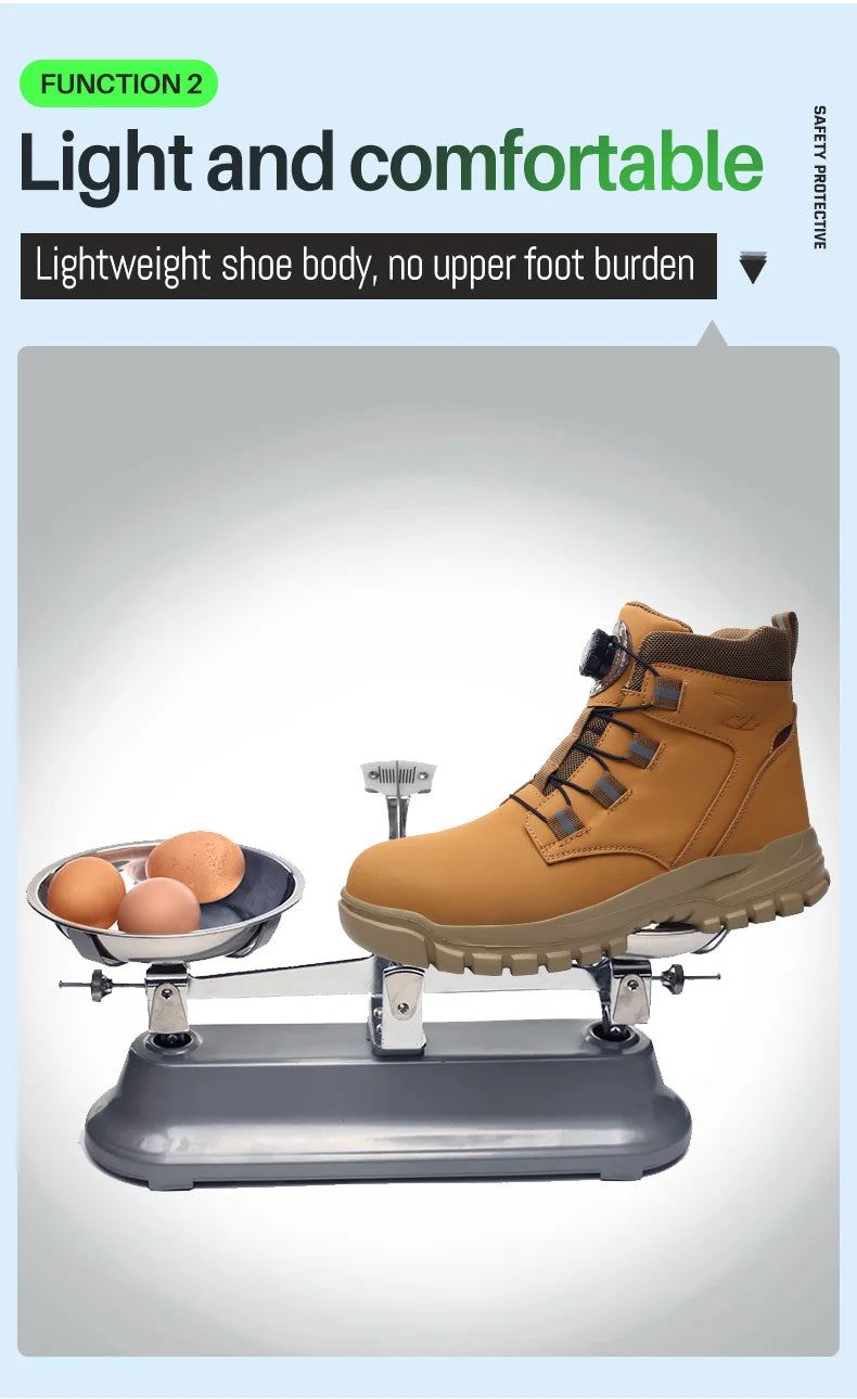 Work Safety Boots Men Waterproof Security Boots lightweight Industrial Steel Toe Work Shoes Protective Men Safety Shoes Size 48