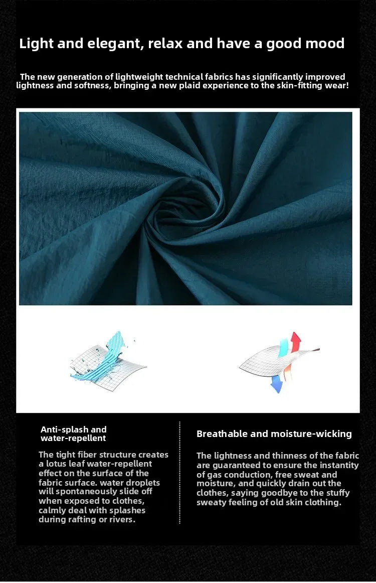 Mercedes-benz UPF100 + Men's autumn windbreaker with pocket zipper, sun protection jacket, UV ultra-light breathable fabric