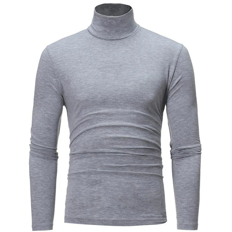 Thermal Underwear Tops Men Spring Clothes Thermal Shirt Autumn Men's Winter Tights High Neck Thin Slim Fit Long Sleeve T-shirt