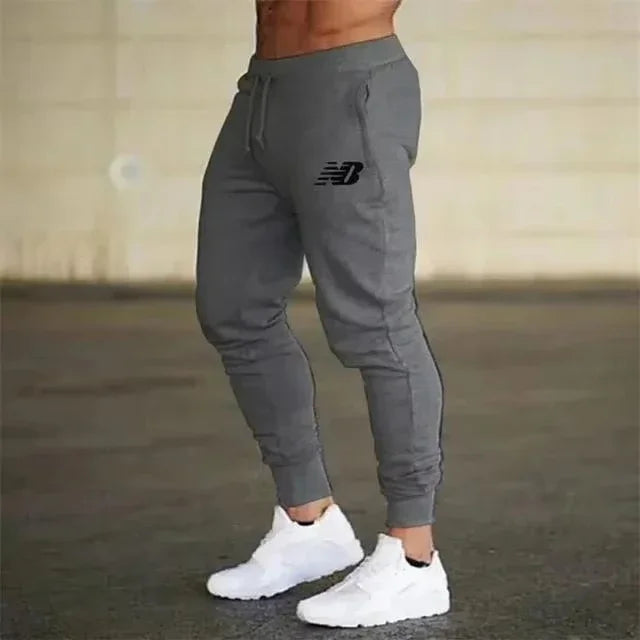 Men's pants Casual Printed   Sweatpants Sports Elastic Trousers Loose Fitness Autumn Breathable Thin Drawstring
