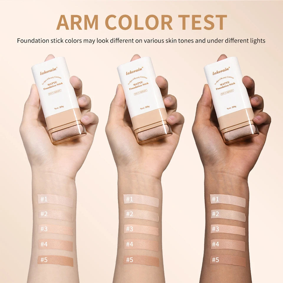 Skin Tint Foundation Stick 6 Colors Balm Serum Boosted Smooth Plumper Hight Coverage Travel Bronze Foundation Stick Makeup
