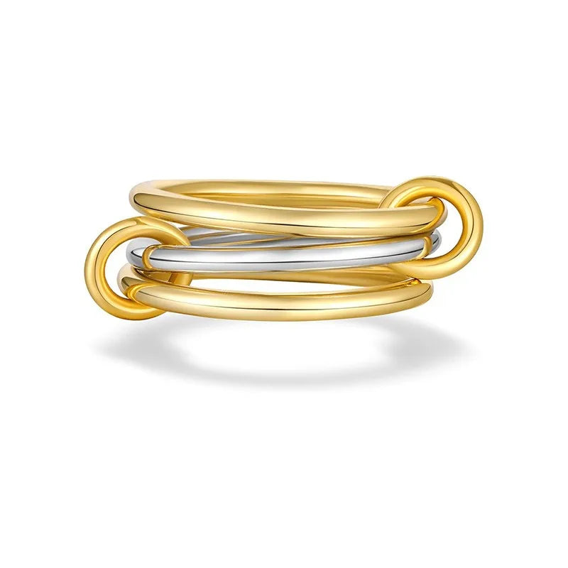 Multiple Layers Strand Loop Indext Finger Rings for Women Lead&nickle Free Stainless Steel Gold Plated Ring 2025 Charm Jewelry