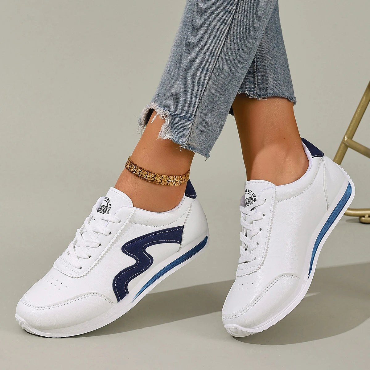 New Women Casual Walking Shoes Summer Flat Lace Up Breathable Sneakers Fashion Casual Flat Sneakers for Women