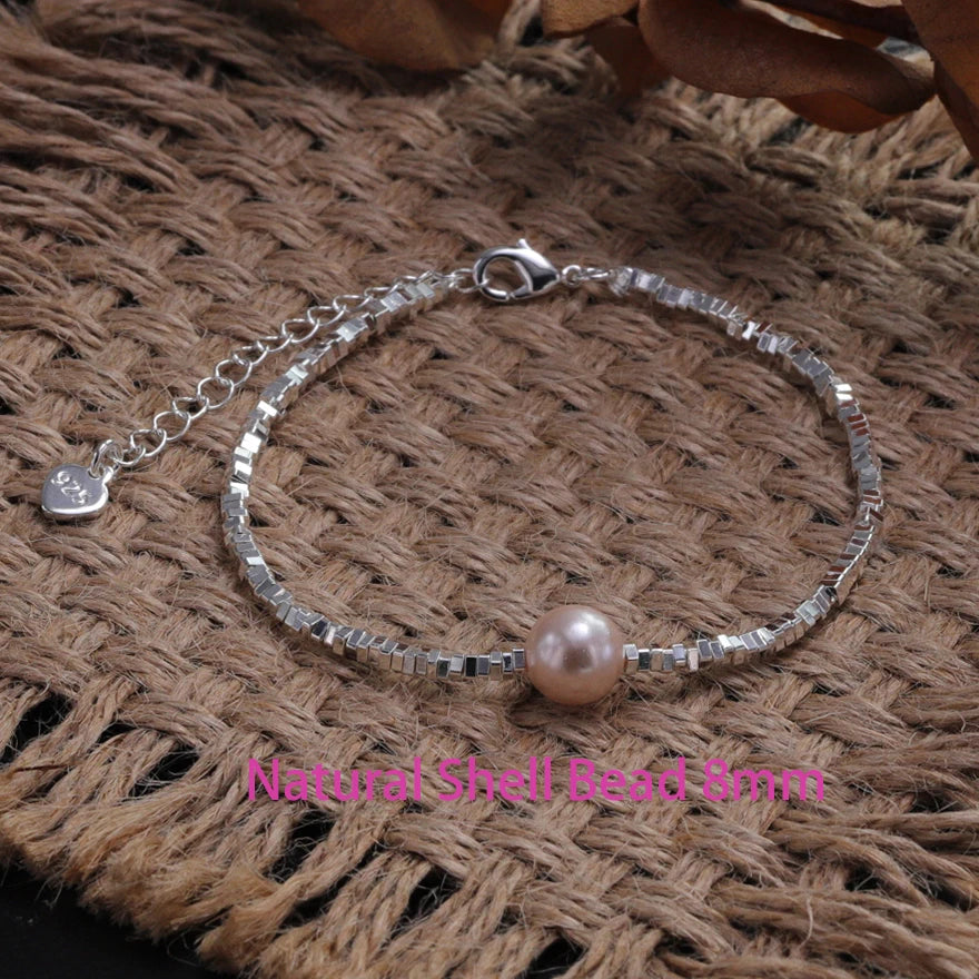 VENTFILLE 925 Sterling Silver Line Extremely fine Bracelet for Women Love Haert Bead Korean Ins Sweet Jewelry Gift Dropshipping