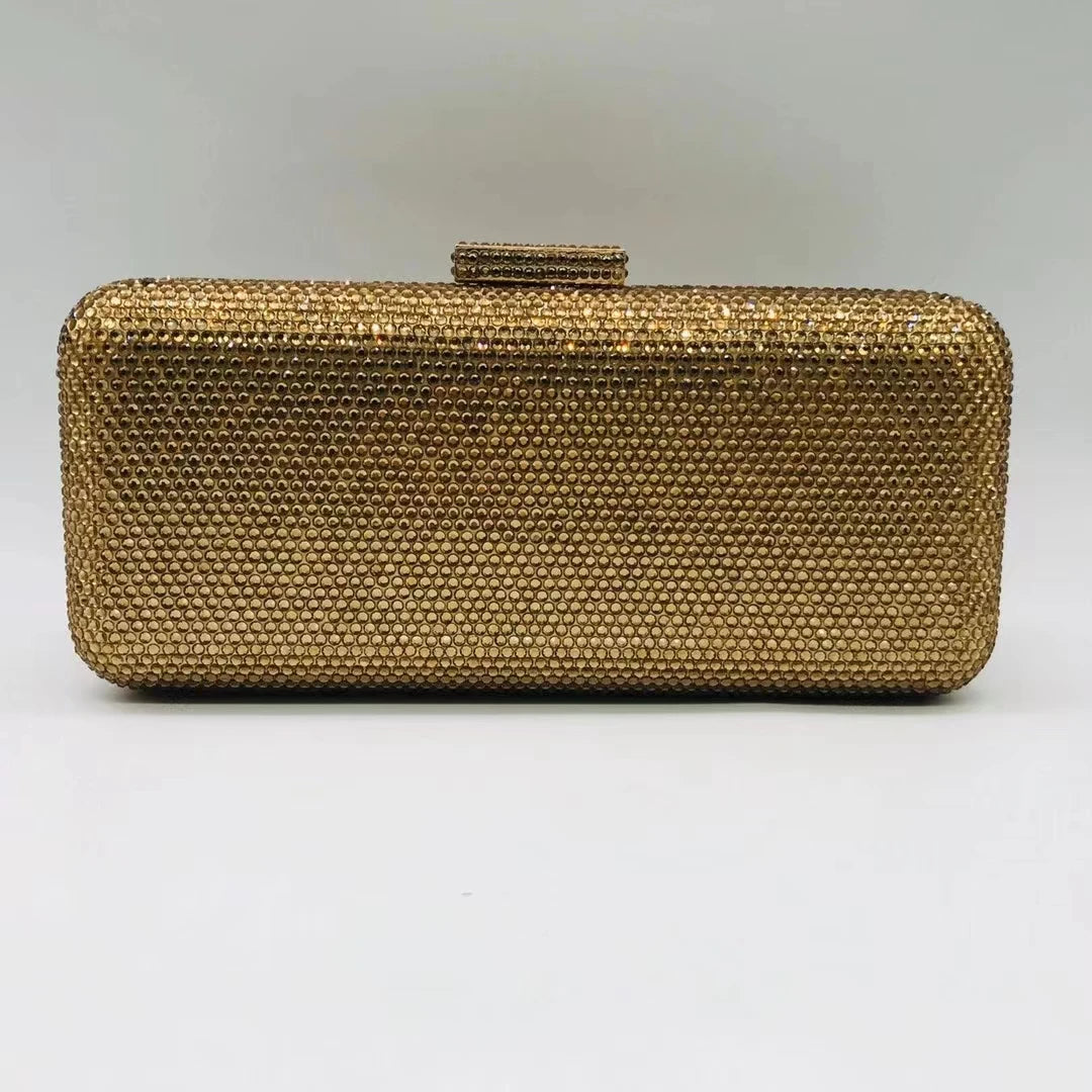 Wedding Party Blue Black Red Gold Silver Purse Diamond Banquet Cocktail Dinner Handbag Woman Crystal Rhinestone Prom Evening Bag