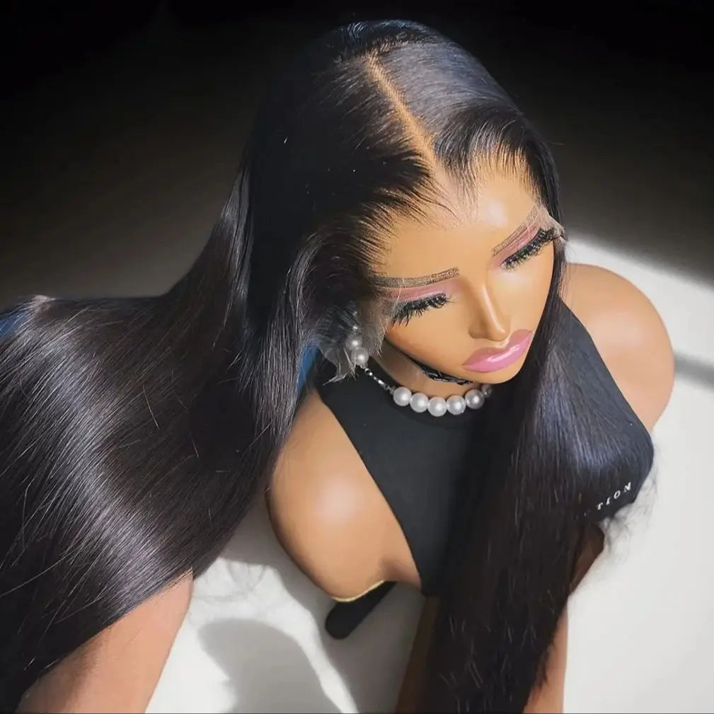 30 40 Inch Bone Straight Lace Frontal Wigs Human Hair 13x6 Hd Transparent Lace Front Wig 13x4 Long Straight Wig For Black Women