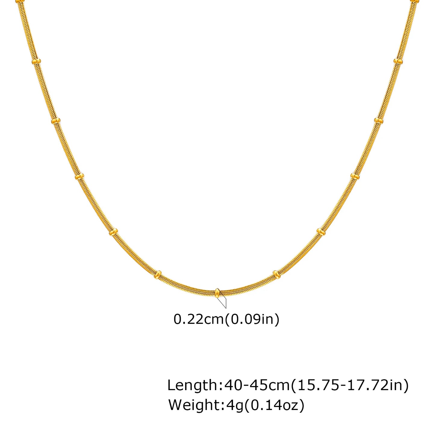 Stainless Steel Snake Ball Bead Chain Bracelet For Women, 18k Gold Plated Thin Link Layered Hand Wristband Christmas Gift