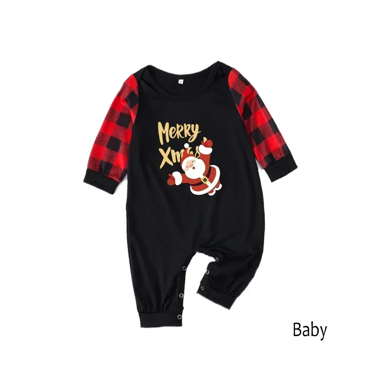 Merry Xmas Pjs Family Matching Outfits Santa Claus Print Mom Dad Kids Clothing Set Sleepwear Baby&Dog Romper Christmas Pajamas