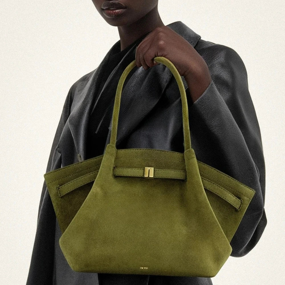 JW Pei Dumpling Bag Suede Shoulder Crossbody Underarm Bag Niche Design Fashion Handbag Tote Bag
