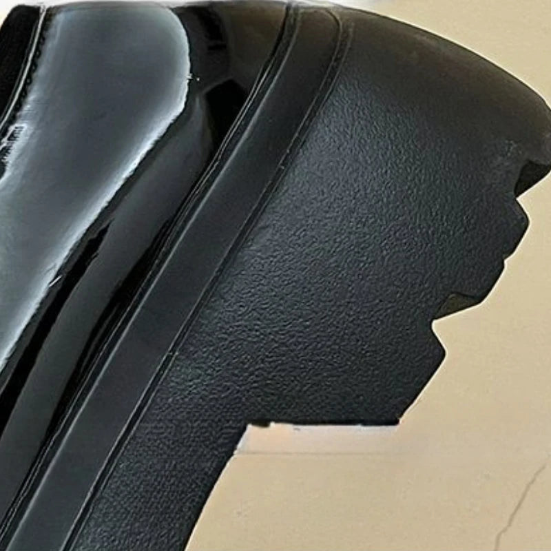 Women's Shoes Platform Flats Autumn Black Loafers Fashion Comfortable Leather Shoes Lace-up Outdoor Casual Oxfords Zapatos Mujer