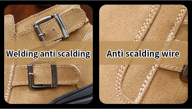 Men Work Safety Boots Indestructible Welder Shoes Steel Toe Work Shoes Anti smashing Security Protective Men Safety Shoes