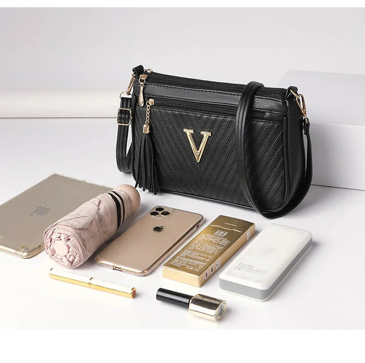 Women's Middle-aged Crossbody Bag Korean Version 2025 Spring/summer Fashion Trend Single Shoulder Bag Change Mobile Phone Purse