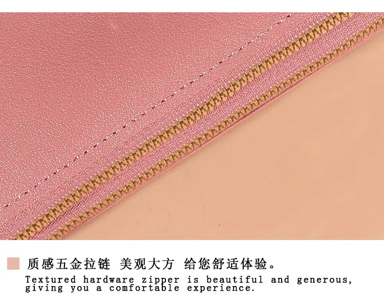 Long Women's Wallet Female Purses Tassel Coin Purse Card Holder Wallets Double Zipper Pu Leather Clutch Luxury Money Phone Bag