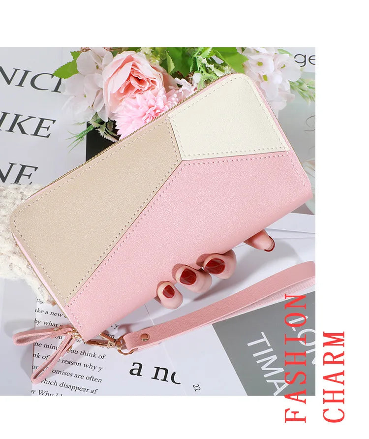 Long Women's Wallet Female Purses Tassel Coin Purse Card Holder Wallets Double Zipper Pu Leather Clutch Luxury Money Phone Bag