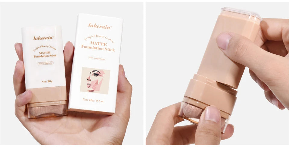 Skin Tint Foundation Stick 6 Colors Balm Serum Boosted Smooth Plumper Hight Coverage Travel Bronze Foundation Stick Makeup