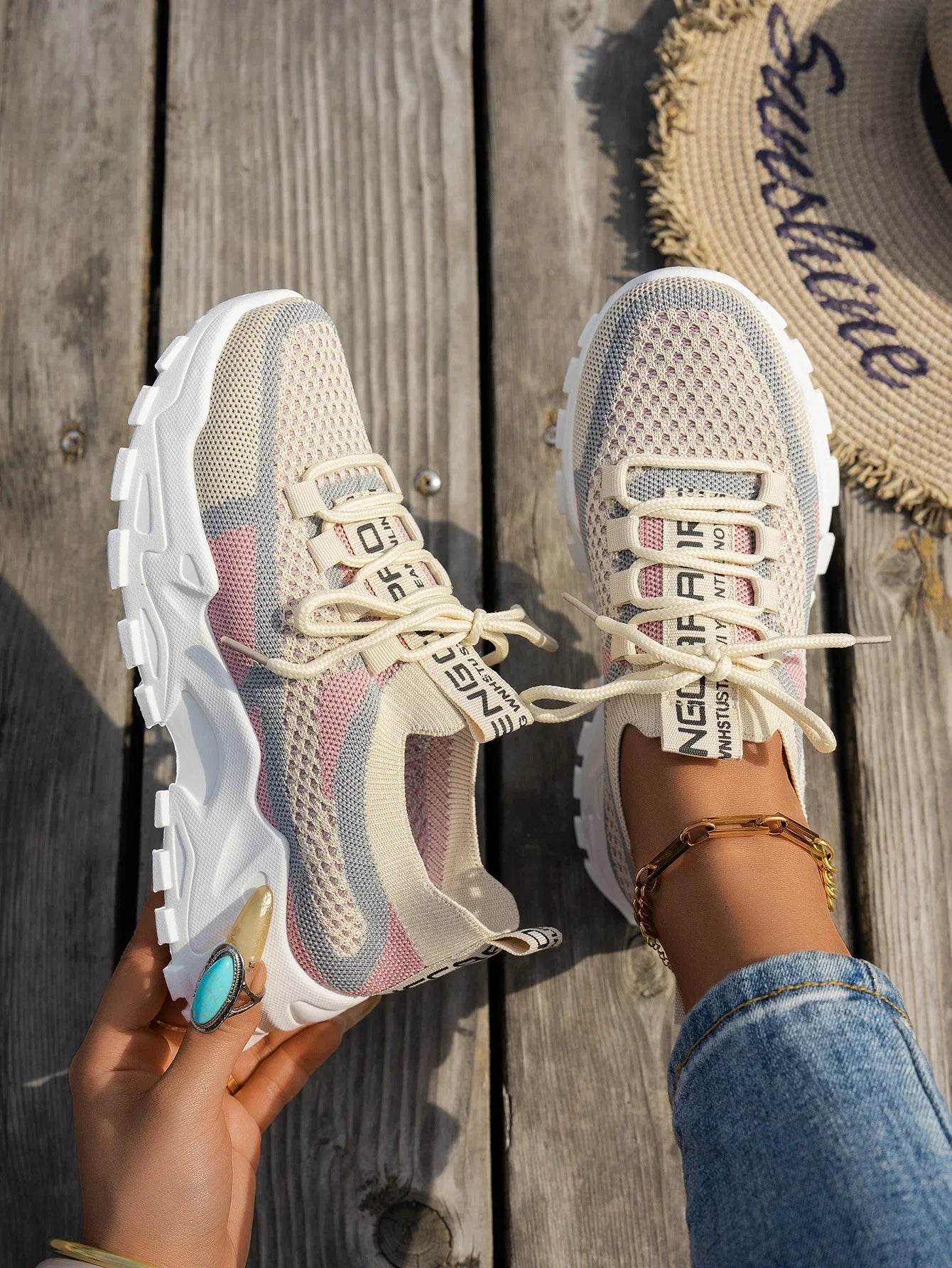 Women Shoes Summer 2025 New Four Seasons Versatile Thin Breathable Casual Shoes Large Fashion Sneakers Women Zapatos De Mujer