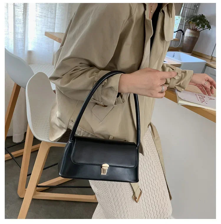 Luxury Brand Crossbody Bags for Women Fashion Design Underarm 2025 Woman Shoulder Bag Female Handbag and Purses Solid Color