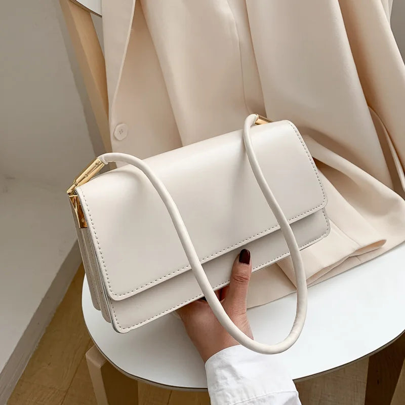 Luxury Brand Crossbody Bags for Women Fashion Design Underarm 2025 Woman Shoulder Bag Female Handbag and Purses Solid Color