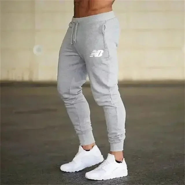 Men's pants Casual Printed   Sweatpants Sports Elastic Trousers Loose Fitness Autumn Breathable Thin Drawstring