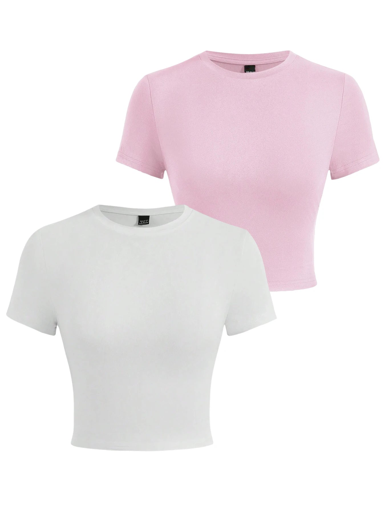 Y2K Woman Solid Crop Tops Short Sleeve High Elastic Viscose T-Shirt Soft O-Neck Sporty Tees Summer Street Fashion Female Clothes