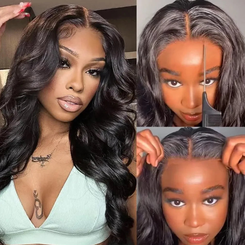 180 Density 13x6 Body Wave Lace Front Wigs Human Hair Pre Plucked 13x4 HD Transparent Lace Frontal Wigs Human Hair for Women