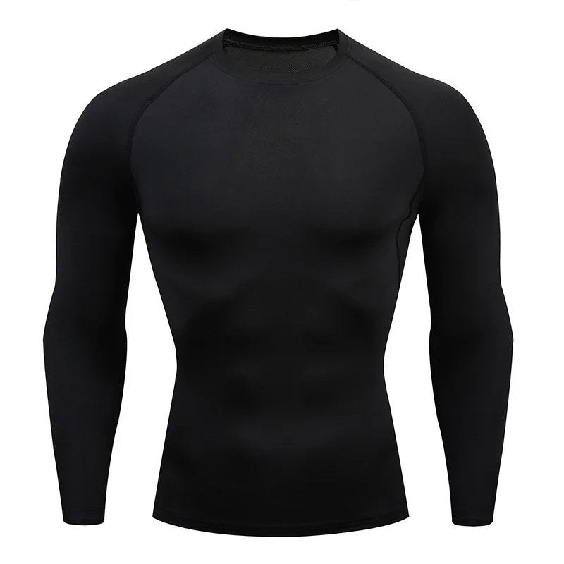Mens Long Sleeve Rashguard Upf 50 Sun Protection Surf Shirt Quick Dry Breathable Swimming Tight T-shirt Summer 2025 Gym Clothes