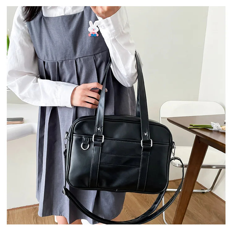 Japanese Style JK Bag Women High School Student Uniform Bag PU Leather Shoulder Bag Women Simple Handbags Crossbody Bags Itabag