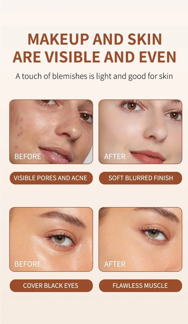 TVLV eraser foundation make-up stick 20g, with brush to brighten skin liquid foundation, long-lasting makeup concealer