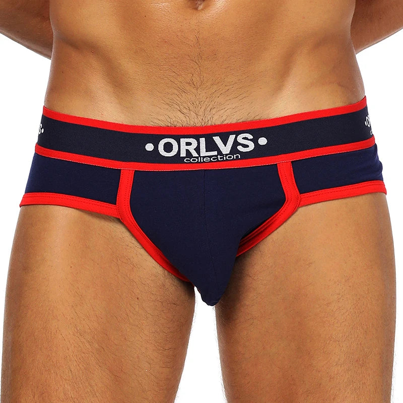 ORLVS New Cotton Comfortable Mens Briefs Underwear Shorts Male Underwear Sexy Gay Men Underwear Bikini Men Briefs Underwear Man