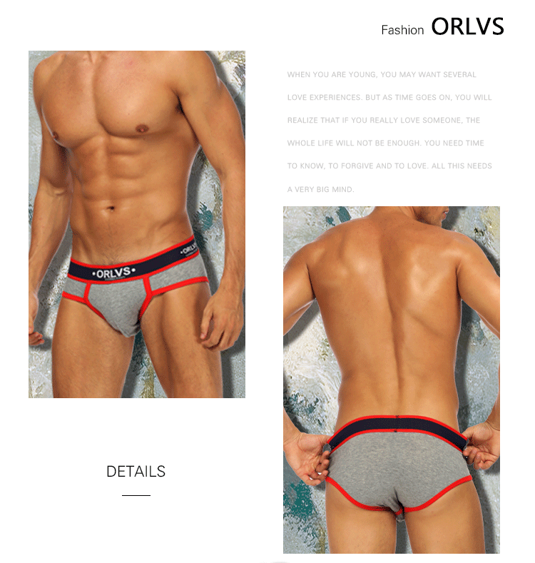 ORLVS New Cotton Comfortable Mens Briefs Underwear Shorts Male Underwear Sexy Gay Men Underwear Bikini Men Briefs Underwear Man