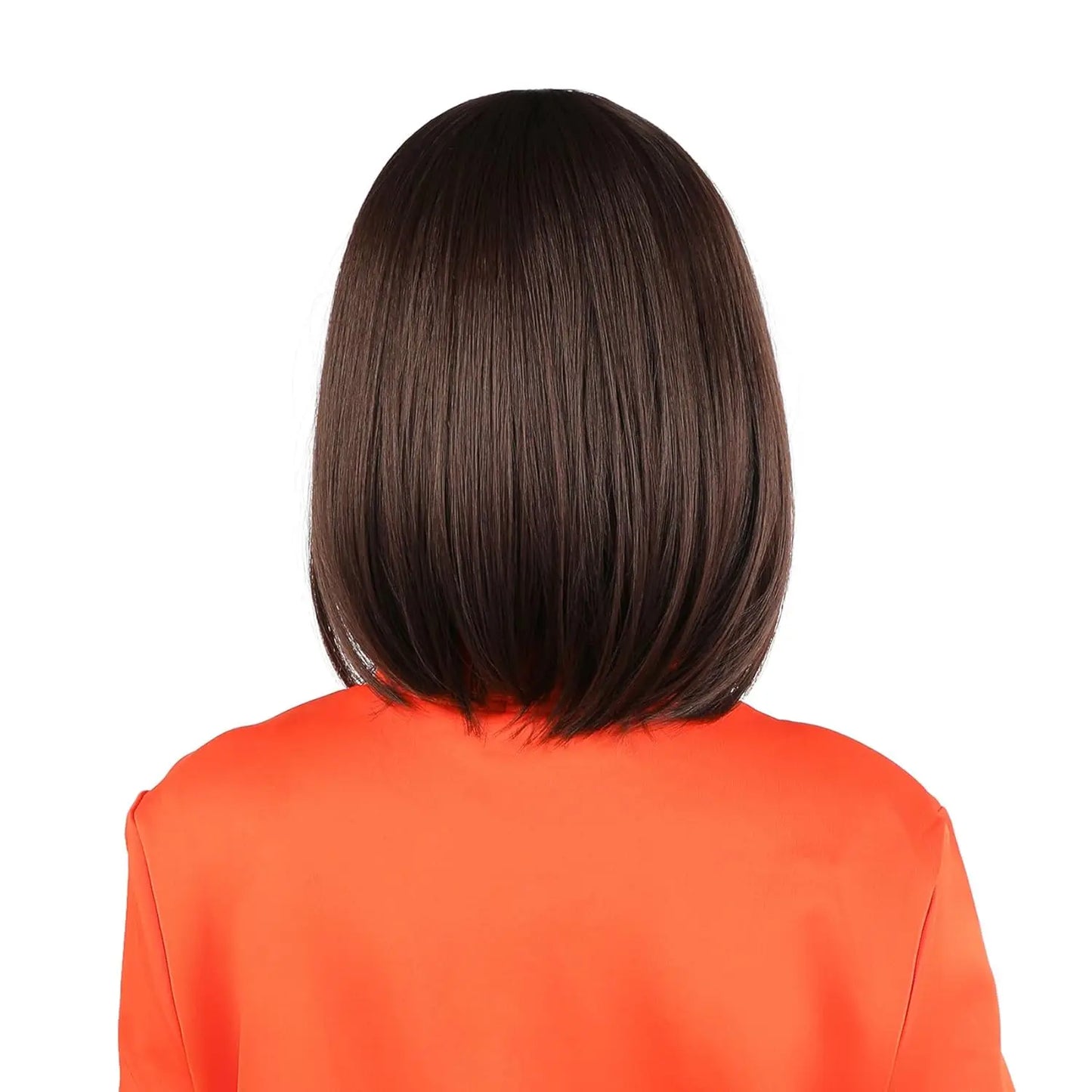 Brown Bob Wig With Bangs Synthetic Short Bob Wigs For Women Straight Bob Bangs Wig Heat Resistant Hair For Cosplay Daily Party