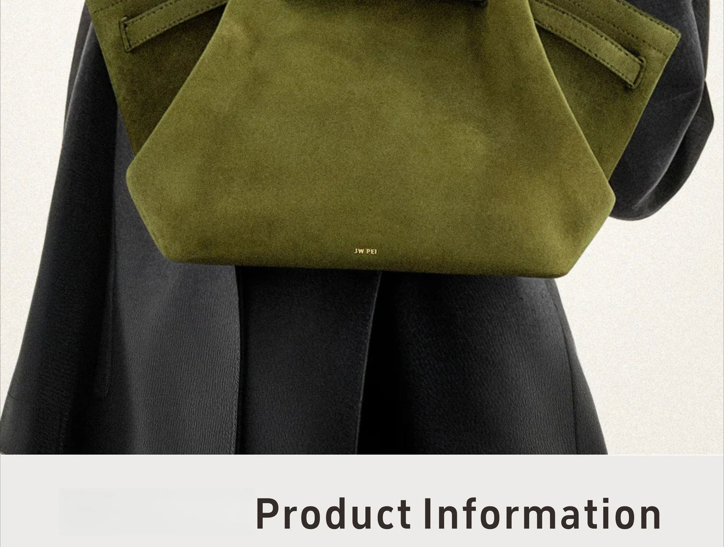 JW Pei Dumpling Bag Suede Shoulder Crossbody Underarm Bag Niche Design Fashion Handbag Tote Bag