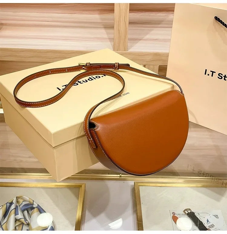 Trendy Fashionable Versatile Women's Shoulder Bag 2024 New Style Summer Collection Genuine Leather Waist Crossbody Small Bag