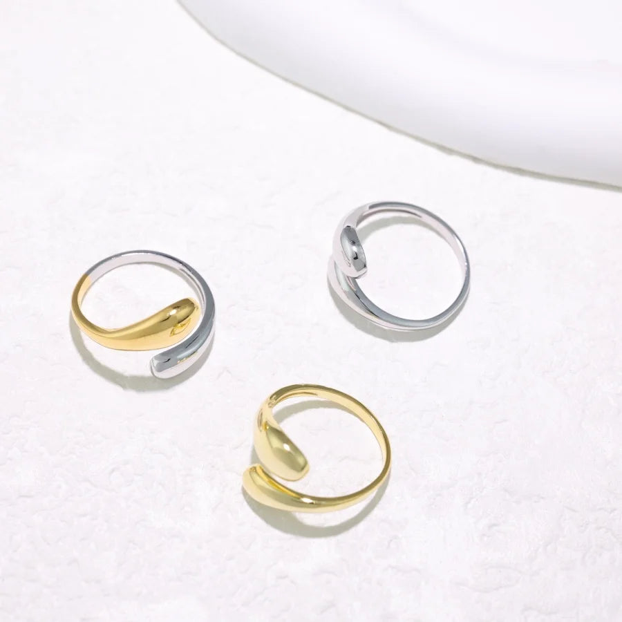 European & American Fashion S925 Sterling Silver Minimalist Openwork Geometric Ring Women's Unique Hip-Hop Open-Style Silver Jew