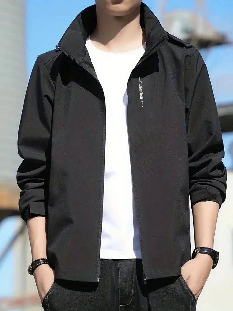 Mercedes-benz UPF100 + Men's autumn windbreaker with pocket zipper, sun protection jacket, UV ultra-light breathable fabric