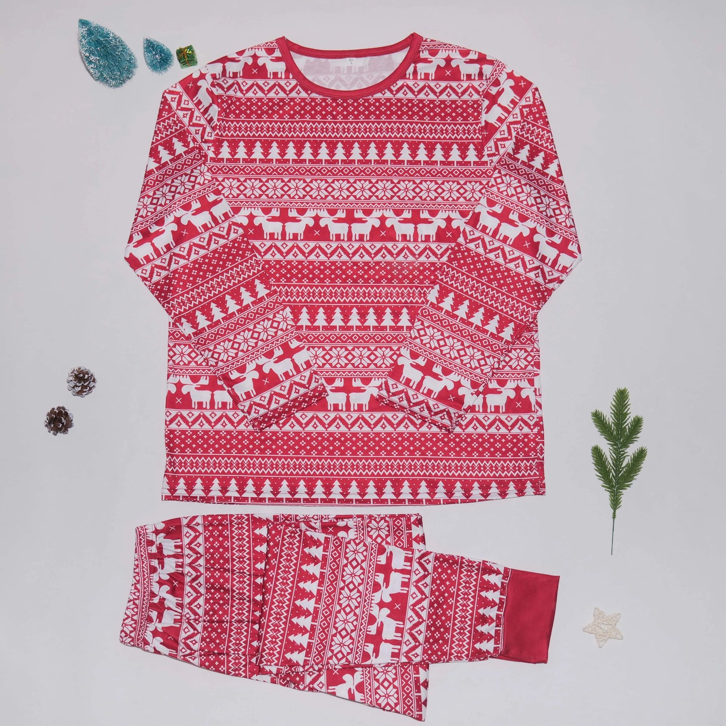 Winter 2025 Allover Print Christmas Pajamas Set Adult Kids Matching Clothes Soft Sleepwear Baby Dog Pjs Xmas Pyjamas Family Look