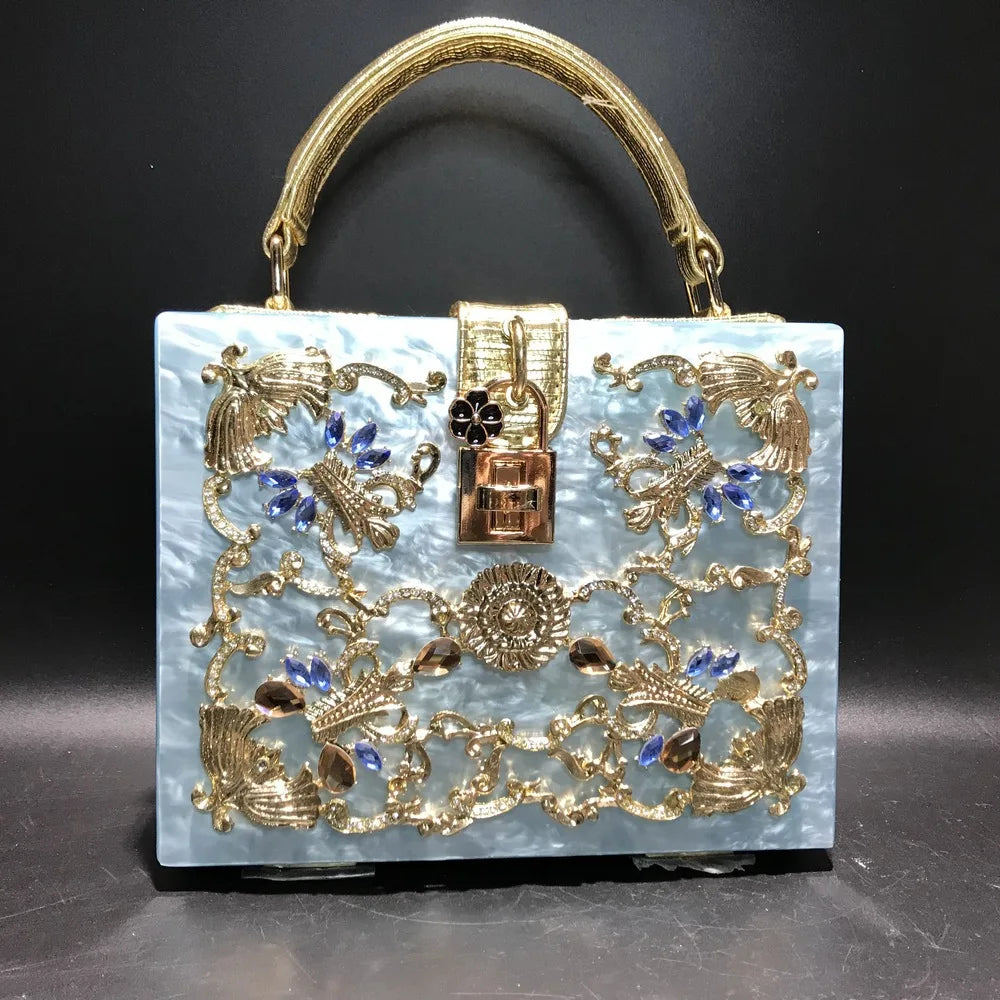 Girl Bling Sequined Women Metal Pearl White Clutch Bags Ladies Handbags With Heart Party Cocktail Evening Purse Bag Pink Handbag