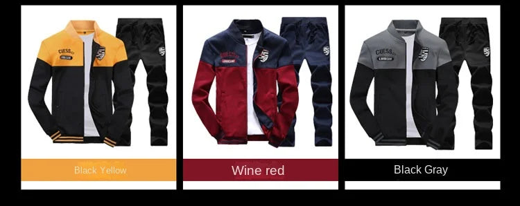 MINISO winter fleece sportswear men's set loose stand collar cardigan jacket outdoor casual multi-color selection set men's hood