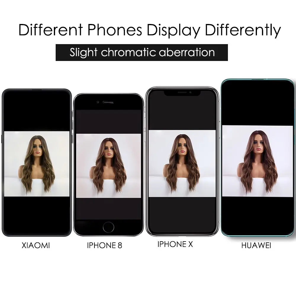 Long Ombre Blonde Synthetic Wigs Middle Part Natural Long Straight layering Wigs For Women Party Halloween Cosplay Daily Wear