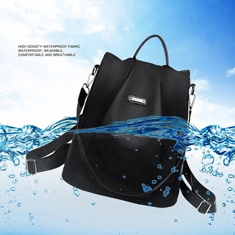 New Women's Multifunction Backpack Casual Solid Color School Bag  For Girls Fashion Detachable Strap Travel Shoulder Bag