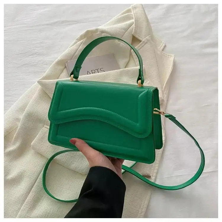 High Quality PU Leather Handbag Purse Women's Bag Solid Color Shoulder Crossbody Bags Lady Messenger Small Tote for Women Girls