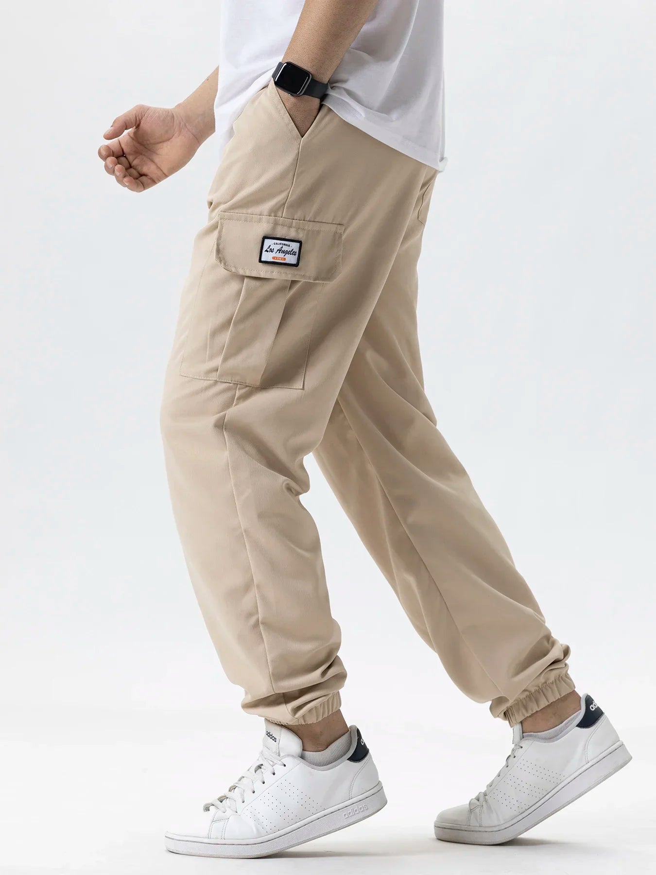 Men's Casual Cargo Sweatpants Spring/Autumn S-2XL Waist Drawstring Joggers Hiking Tactical Pants for Men with Pockets