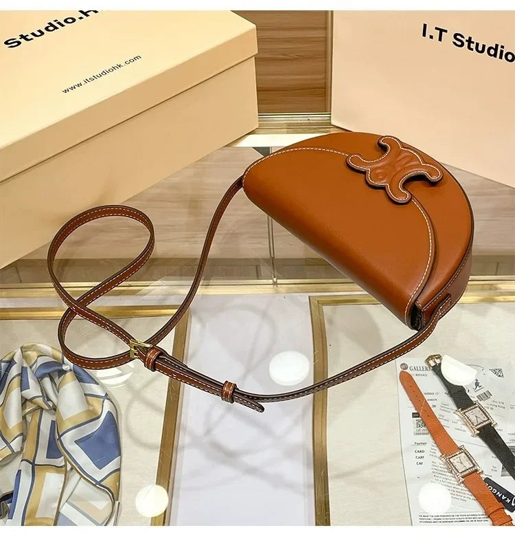 Trendy Fashionable Versatile Women's Shoulder Bag 2024 New Style Summer Collection Genuine Leather Waist Crossbody Small Bag