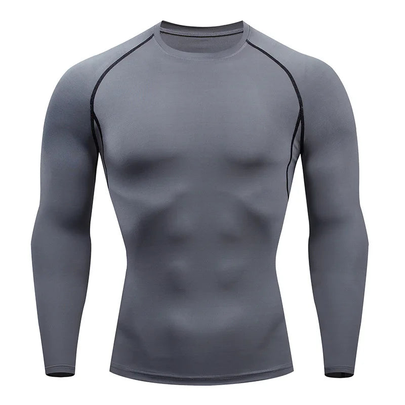Mens Long Sleeve Rashguard Upf 50 Sun Protection Surf Shirt Quick Dry Breathable Swimming Tight T-shirt Summer 2025 Gym Clothes