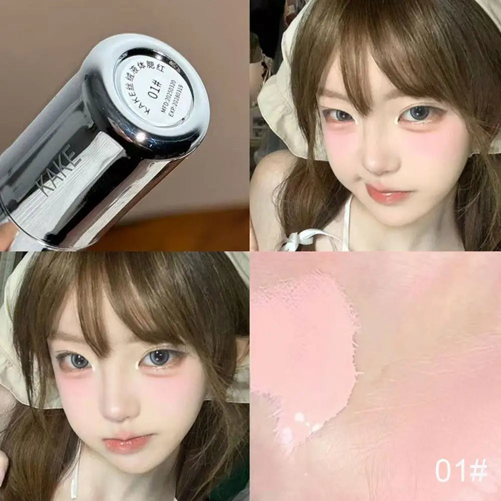 Liquid Blusher Face Contour Highlight Eye Shadow Stick Creamy All-in-one Makeup Waterproof Face Silky Texture Blush W0N3