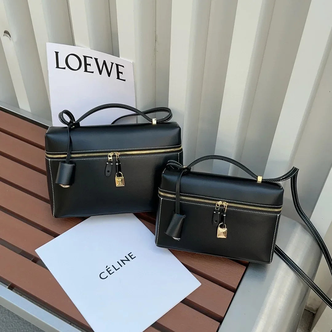 Lp27vintagecow Leather Extra Bag Casual Large Capacity Handbag Single Strap Soft Shape Autumn New Release Box Bag