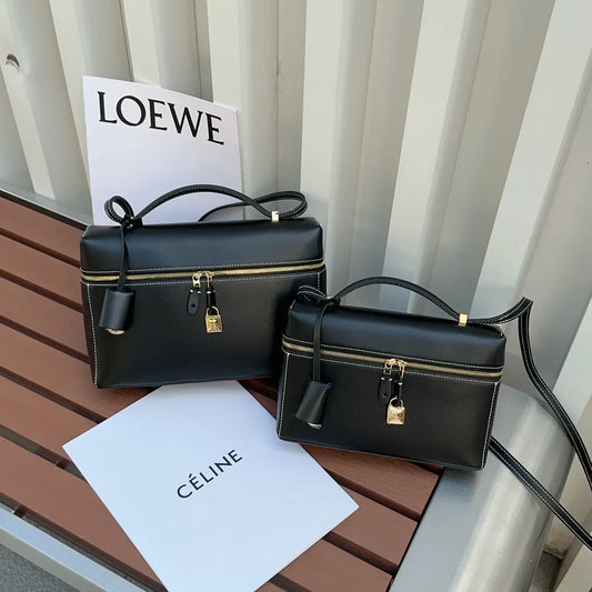 Lp27vintagecow Leather Extra Bag Casual Large Capacity Handbag Single Strap Soft Shape Autumn New Release Box Bag