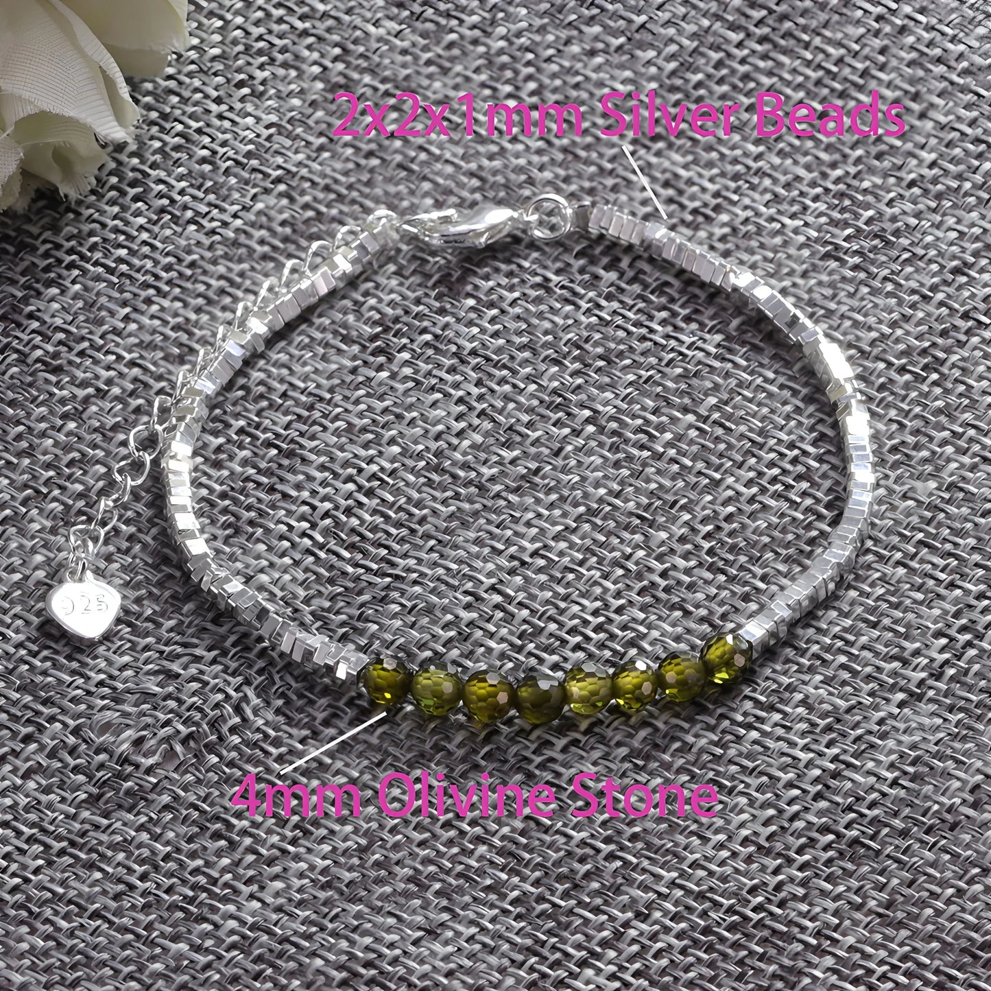 VENTFILLE 925 Sterling Silver Line Extremely fine Bracelet for Women Love Haert Bead Korean Ins Sweet Jewelry Gift Dropshipping